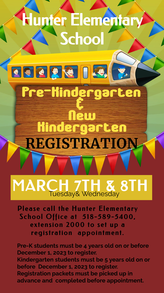 Pre-K & New Kindergarten Registration 