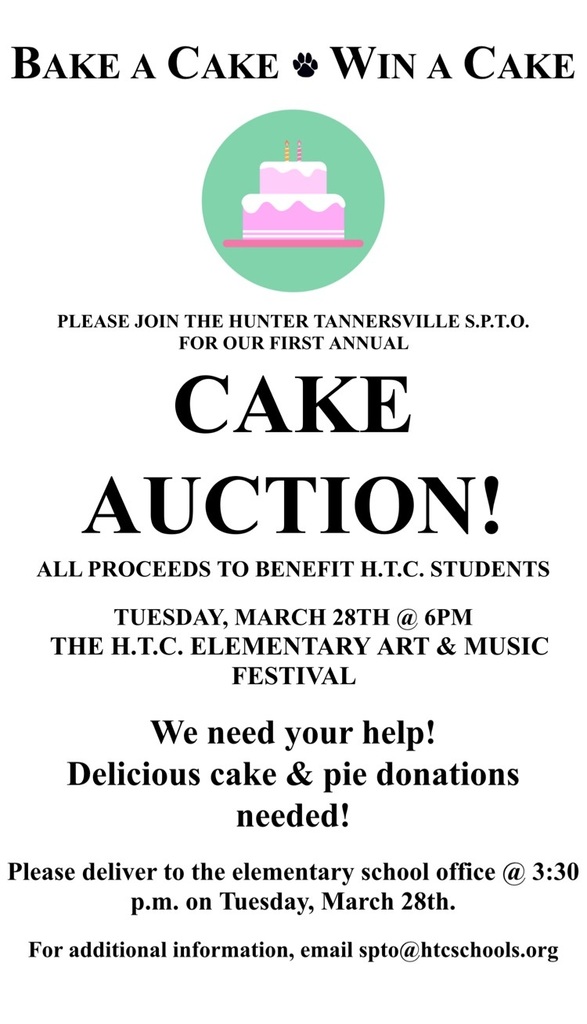 Cake & Pie Auction Flyer